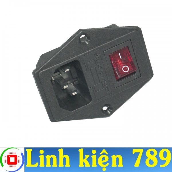 Jack nguồn có cầu chì và công tắc